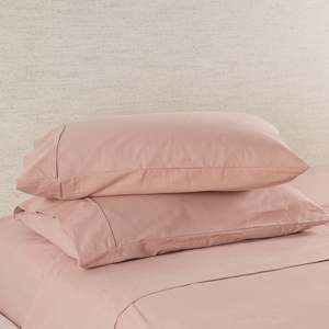 Hush Plain Blush Flannelette Pillowcase Pair