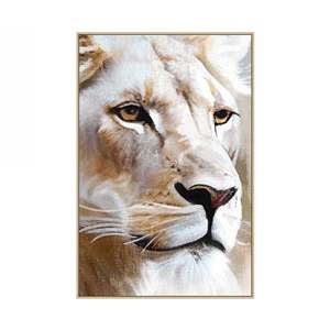 Design Republique: Design Republique Banks Textured Lion Framed Canvas