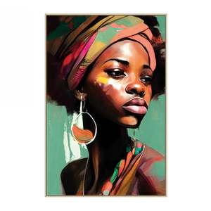 Design Republique Banks Woman Framed Canvas