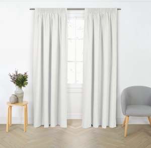 Style Co. Belmont Blockout Curtain Pair Whisper White