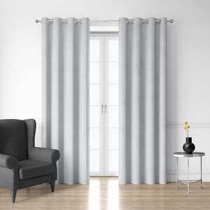 Style Co. Belmont Blockout Eyelet Curtain Pair Whisper White