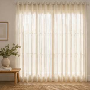 Style Co. Lyon Eyelet Single Panel Sheer Curtain