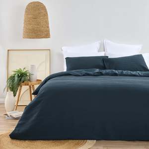 Design Plus August Cotton Waffle Duvet Cover Set