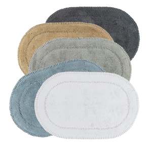 Bath Mats: Gracious Living Harper Plush Oval Bathmat