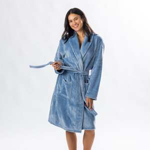 Bath Robes: Solace Mischa Self Stripe Bathrobe