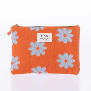 Cosmetic Toiletry Bags: Grace & Gild Lana Terry Towel Cosmetic Pouch