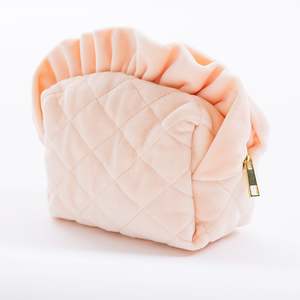 Grace & Gild Harper Ruffled Pouch Cosmetic Bag