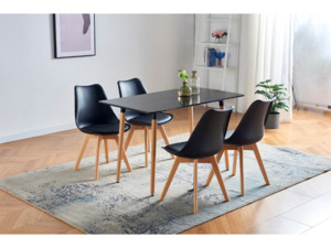 Sophia 5 Piece Dining Suite – Black