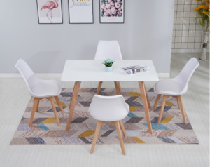 Sophia 5 Piece Dining Suite – White