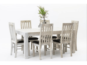 Lounge and Living: Santorini 7 Piece Dining Suite