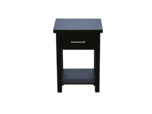 Arctic 1 Drawer Bedside Black