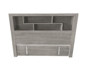 Bedroom Furniture: Santorini Queen/King Headboard with Bookcase