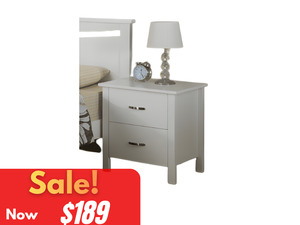 Bed and Bedroom: Anita 2 Drawer Bedside