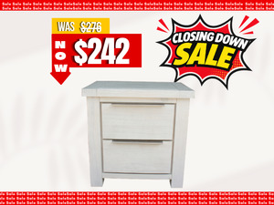 Bedroom Furniture: Santorini 2 Drawer Bedside