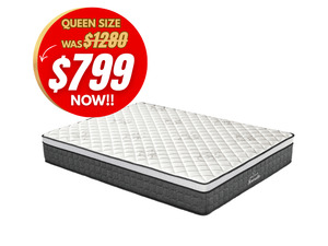 Bed and Bedroom: Backcare Extra Firm Euro-top Pocket Spring Mattress