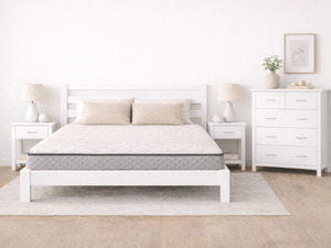 Bed and Bedroom: Arctic 4 Piece Bedroom Suite – White/Black