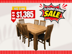 Lounge and Living: Pinegate 7 Piece Dining Suite