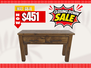Lounge and Living: Pinegate 2 Drawer Hall Table