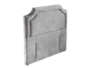Adelaide Upholstered Headboard Light Grey Black