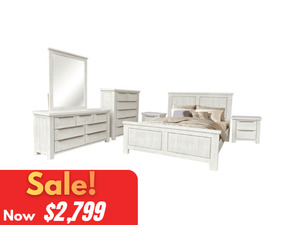Bed and Bedroom: Santorini 5 Piece Queen/King Bedroom Suite