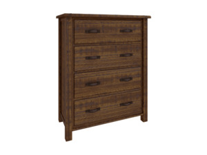 Bedroom Furniture: Farmhouse 4 Drawers Tallboy