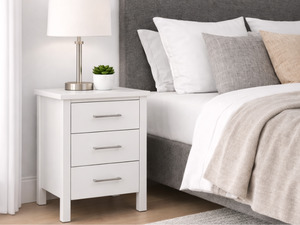 Arctic 3 Drawer Bedside