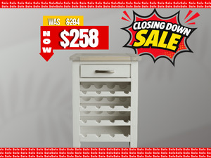 Norway 1 Drawer Wine Cabinet