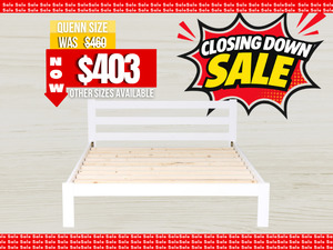Arctic Slat Bed White