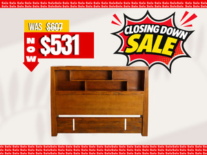 Pinegate Queen/King Headboard with Bookcase