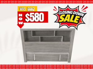 Ranges: Santorini Queen/King Headboard with Bookcase