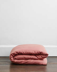 All Duvet Covers: Pink Clay 100% French Flax Linen Duvet Cover