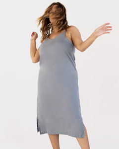 Sleepwear: Mineral 100% French Flax Linen Midi Dress