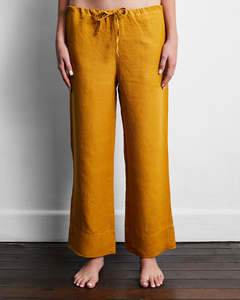 Turmeric 100% French Flax Linen Pants