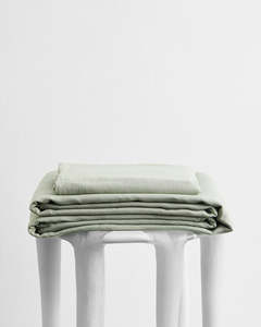 Christmas Romantic: Sage 100% French Flax Linen Sheet Set