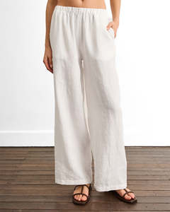 Piazza Linen Pants in White