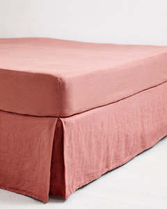 Pink Clay 100% French Flax Linen Valance