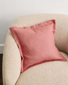 Pink Clay 100% French Flax Linen Cushion Cover