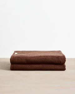 Espresso Cotton Terry Bath Sheets (Set of Two)