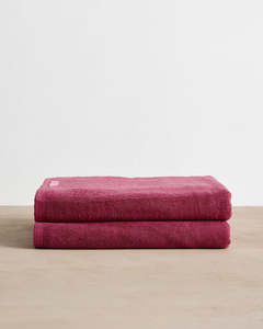 Bath: Berry Cotton Terry Bath Sheets (Set of Two)