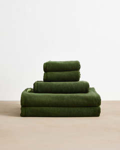 Moss Cotton Terry Bath Sheet Bundle