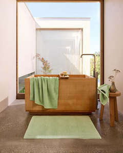 Bath Towels: Apple Cotton Terry Bath Towel