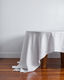 White 100% French Flax Linen Tablecloth