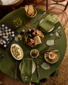 Napkins: Les Fruits Olive Napkins (Set of Four)