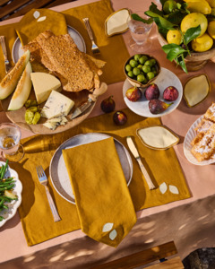 Napkins: Les Fruits Citron Napkins (Set of Four)