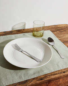 Placemats: Sage 100% French Flax Linen Placemats (Set of Four)
