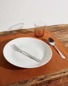 Placemats: Rust 100% French Flax Linen Placemats (Set of Four)