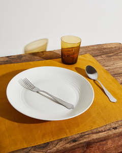 Placemats: Turmeric 100% French Flax Linen Placemats (Set of Four)