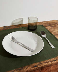 Placemats: Olive 100% French Flax Linen Placemats (Set of Four)