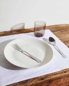 Placemats: White 100% French Flax Linen Placemats (Set of Four)