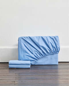 Sheets: Sky Organic Cotton Fitted Sheet Set
